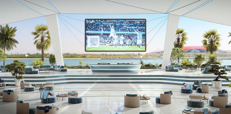 Match day terrace overlooking the canal