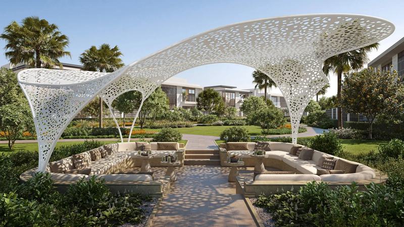 Outdoor majlis pavilion