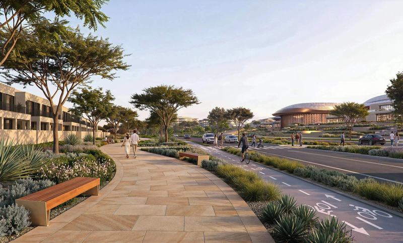 Cycling and walking promenade